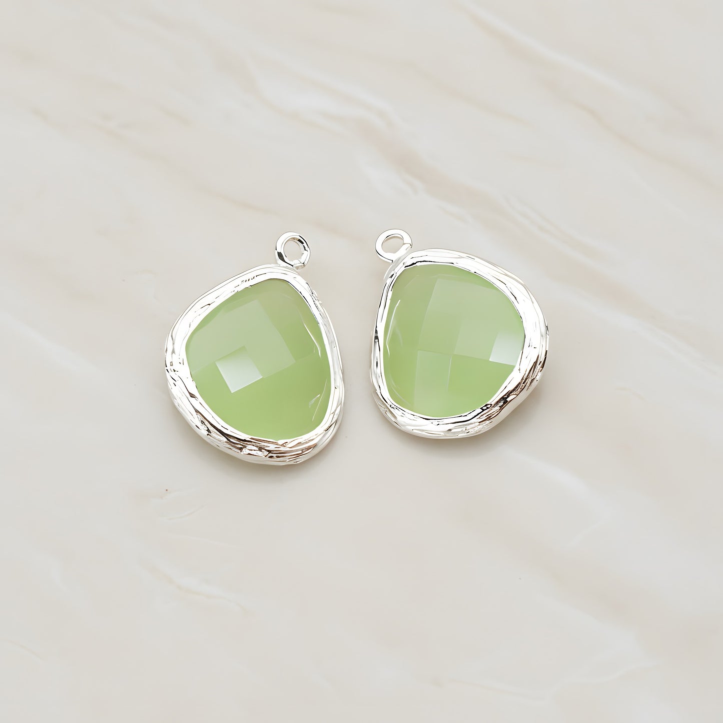 Organic Framed Glass Pendant, 2 Pc (FS.060)