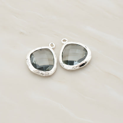 Organic Framed Glass Pendant, 2 Pc (FS.060)