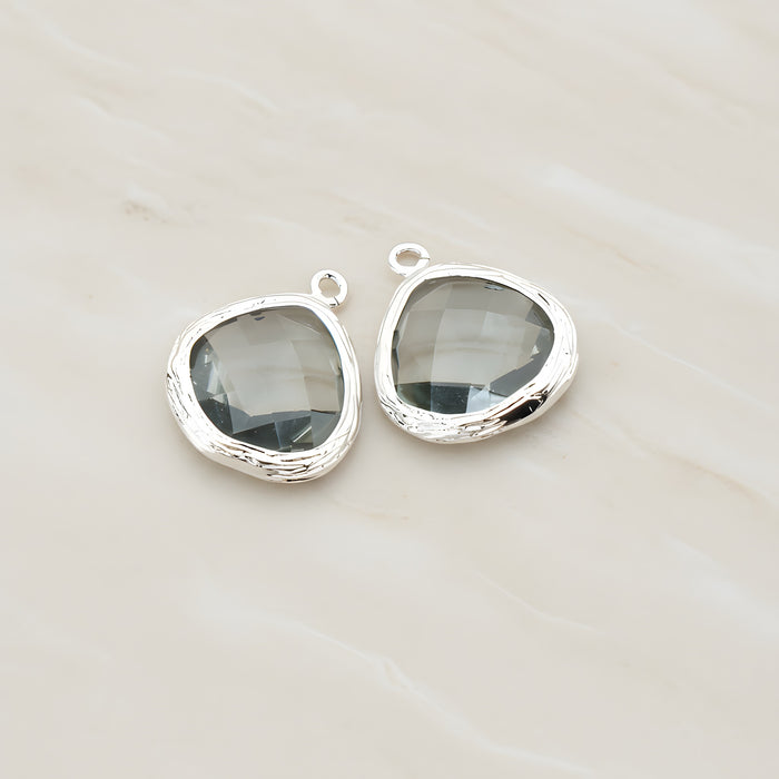 Organic Framed Glass Pendant, 2 Pc (FS.060)