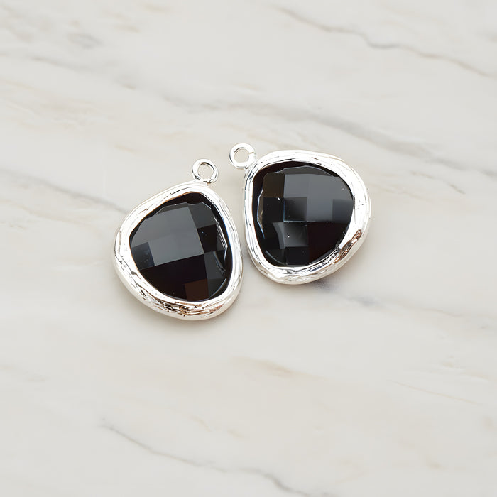 Organic Framed Glass Pendant, 2 Pc (FS.060)