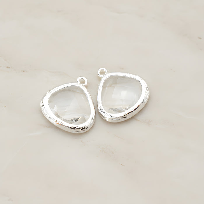 Organic Framed Glass Pendant, 2 Pc (FS.060)