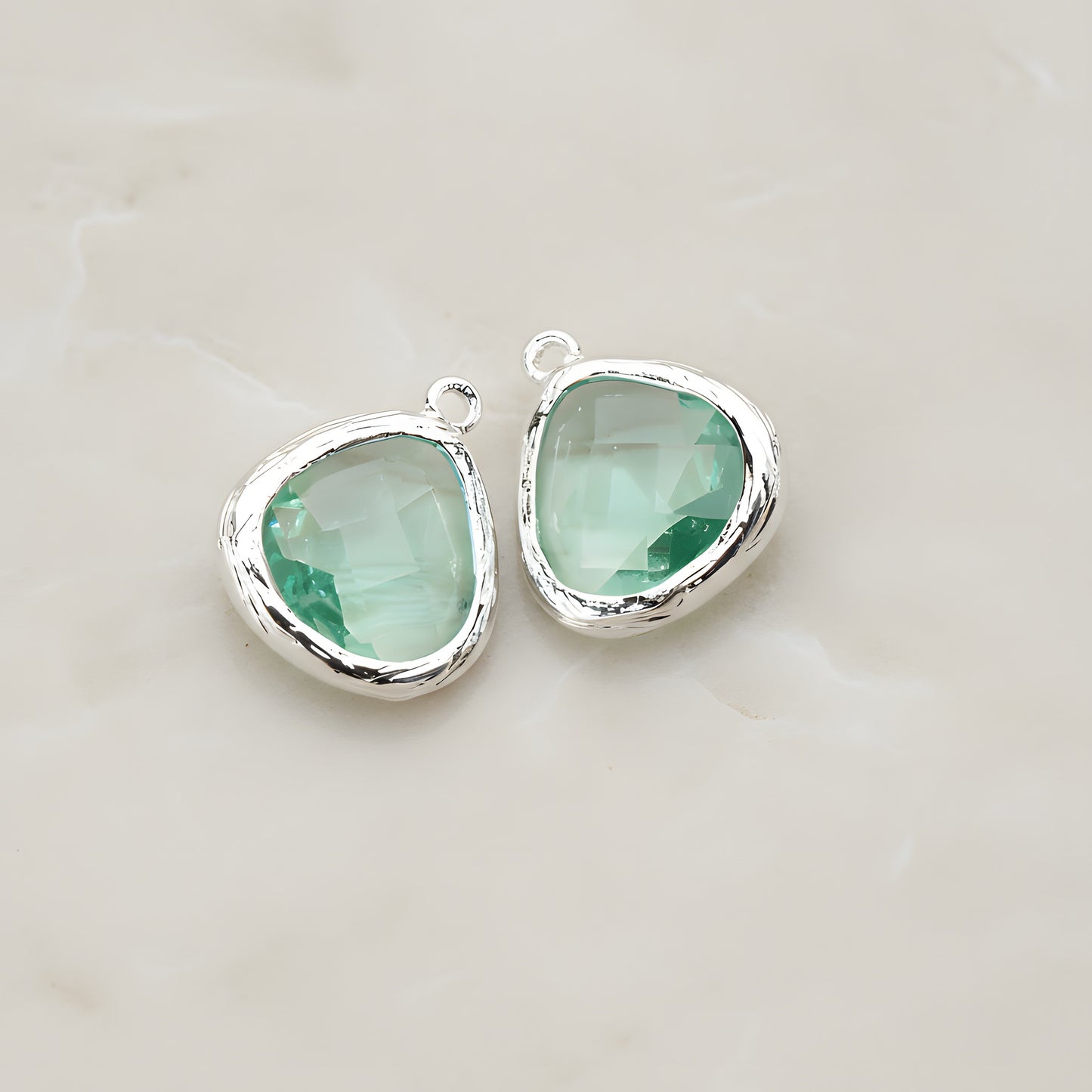 Organic Framed Glass Pendant, 2 Pc (FS.060)