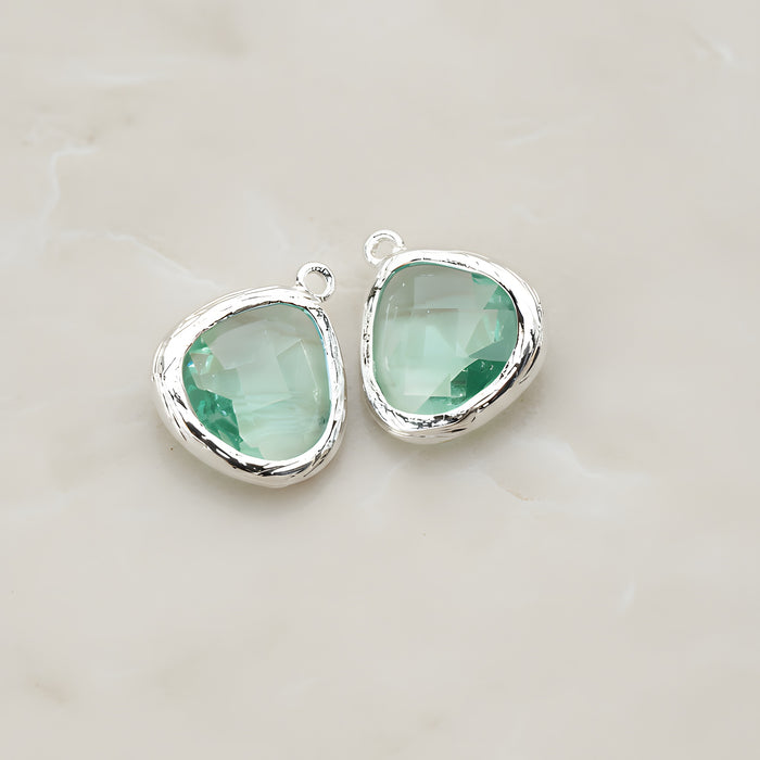 Organic Framed Glass Pendant, 2 Pc (FS.060)