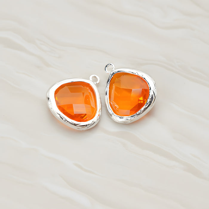 Organic Framed Glass Pendant, 2 Pc (FS.060)