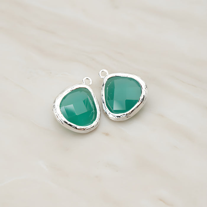 Organic Framed Glass Pendant, 2 Pc (FS.060)