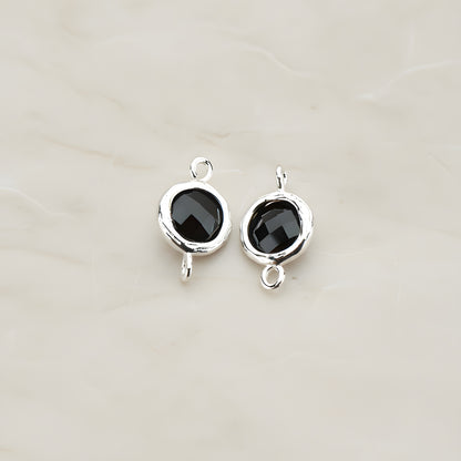 Round Framed Glass Connector, 2 Pc (FS.113)
