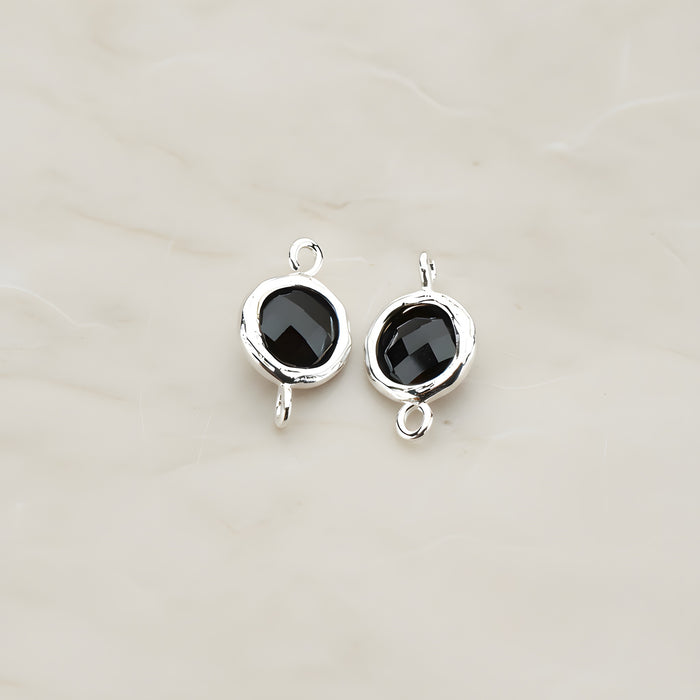 Round Framed Glass Connector, 2 Pc (FS.113)