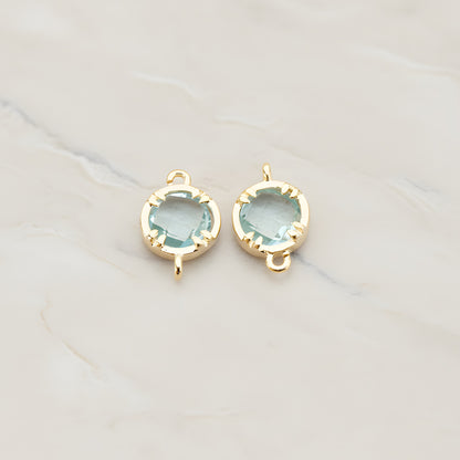Round Framed Glass Connector, 2 Pc (FS.115)