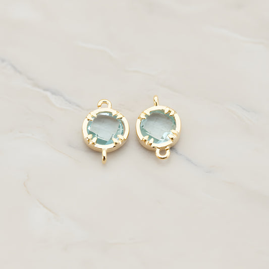 Round Framed Glass Connector, 2 Pc (FS.115)