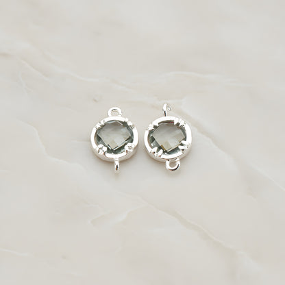 Round Framed Glass Connector, 2 Pc (FS.115)