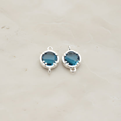 Round Framed Glass Connector, 2 Pc (FS.115)