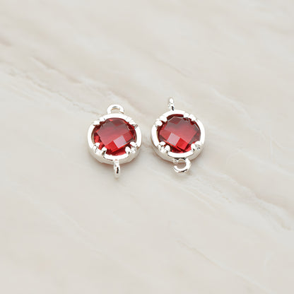 Round Framed Glass Connector, 2 Pc (FS.115)