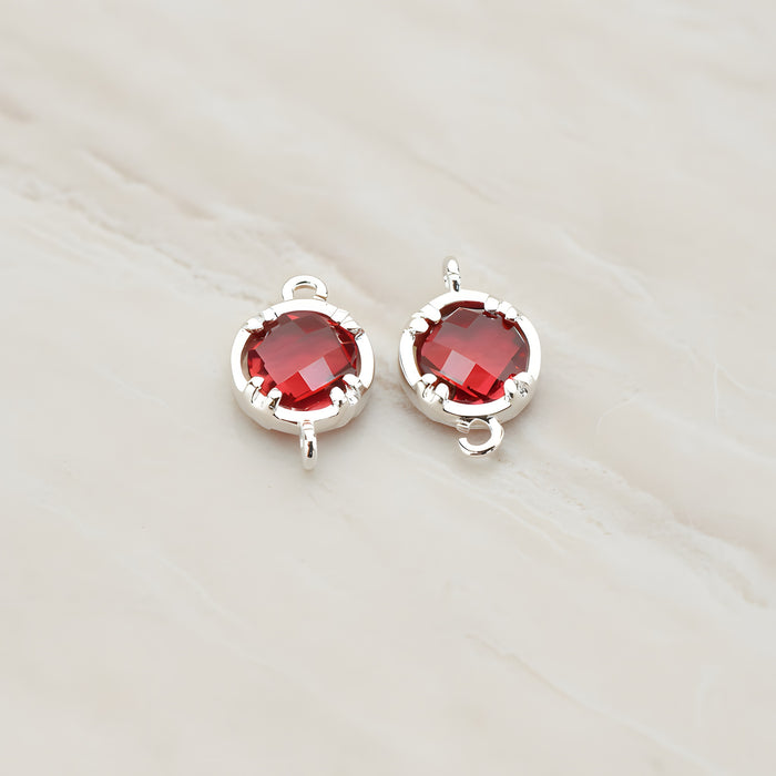 Round Framed Glass Connector, 2 Pc (FS.115)