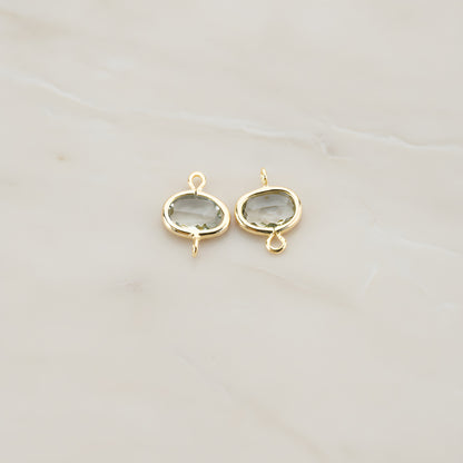 Oval Framed Glass Connector, 2 Pc (FS.125)