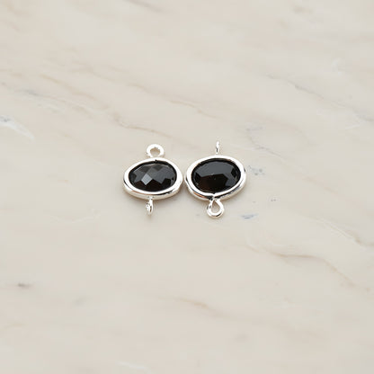 Oval Framed Glass Connector, 2 Pc (FS.125)