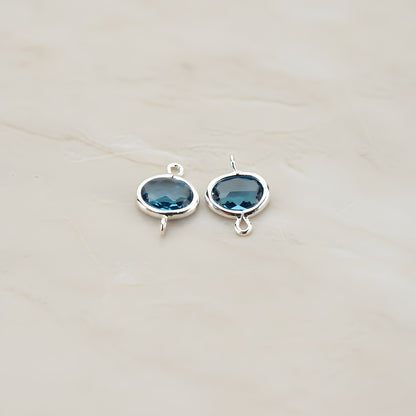 Oval Framed Glass Connector, 2 Pc (FS.125)