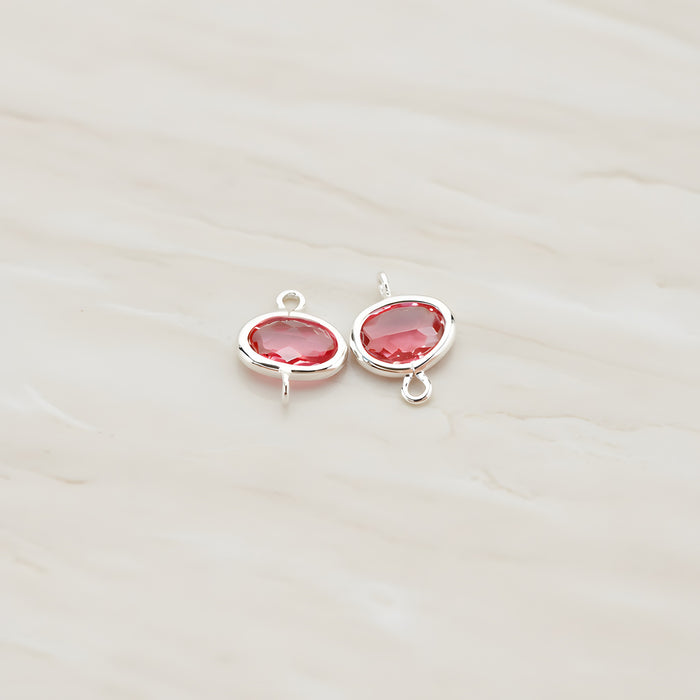 Oval Framed Glass Connector, 2 Pc (FS.125)