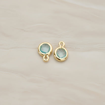 Round Framed Glass Pendant, 2 Pc (FS.127-01)