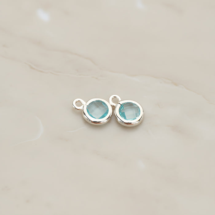 Round Framed Glass Pendant, 2 Pc (FS.127-01)