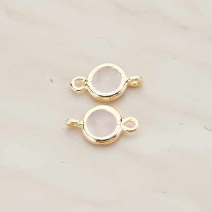 Round Framed Glass Connector, 2 Pc (FS.127)
