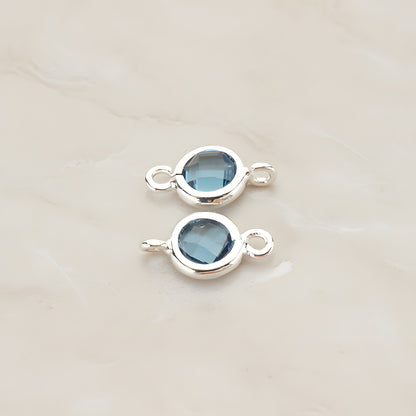 Round Framed Glass Connector, 2 Pc (FS.127)