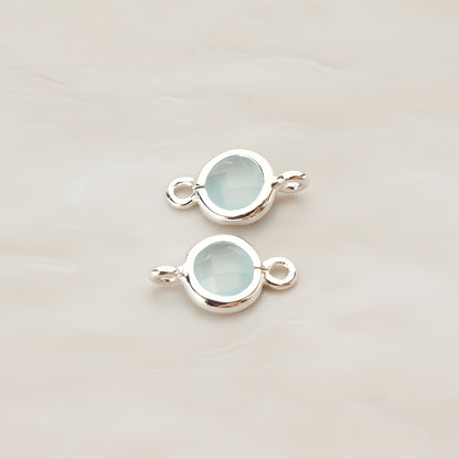 Round Framed Glass Connector, 2 Pc (FS.127)
