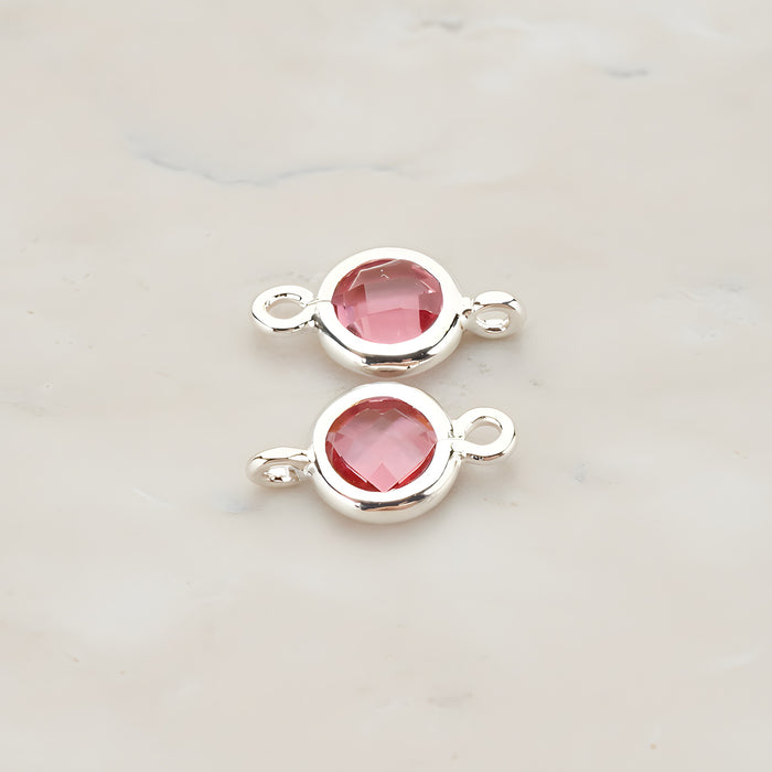 Round Framed Glass Connector, 2 Pc (FS.127)