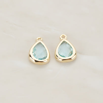 Teardrop Framed Glass Pendant, 2 Pc (FS.129)