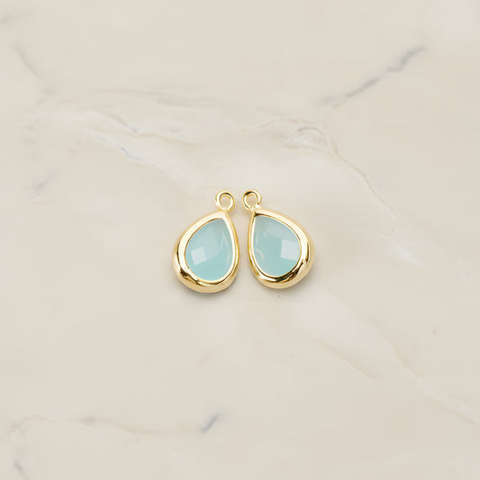 Teardrop Framed Glass Pendant, 2 Pc (FS.129)