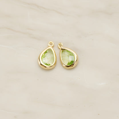 Teardrop Framed Glass Pendant, 2 Pc (FS.129)