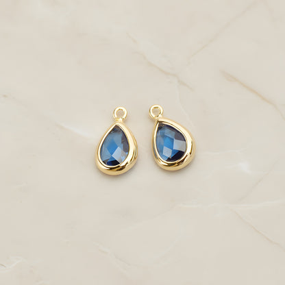 Teardrop Framed Glass Pendant, 2 Pc (FS.129)