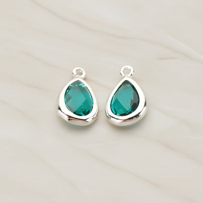 Teardrop Framed Glass Pendant, 2 Pc (FS.129)