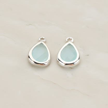 Teardrop Framed Glass Pendant, 2 Pc (FS.129)