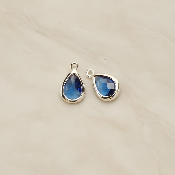 Teardrop Framed Glass Pendant, 2 Pc (FS.129)