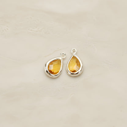 Teardrop Framed Glass Pendant, 2 Pc (FS.129)