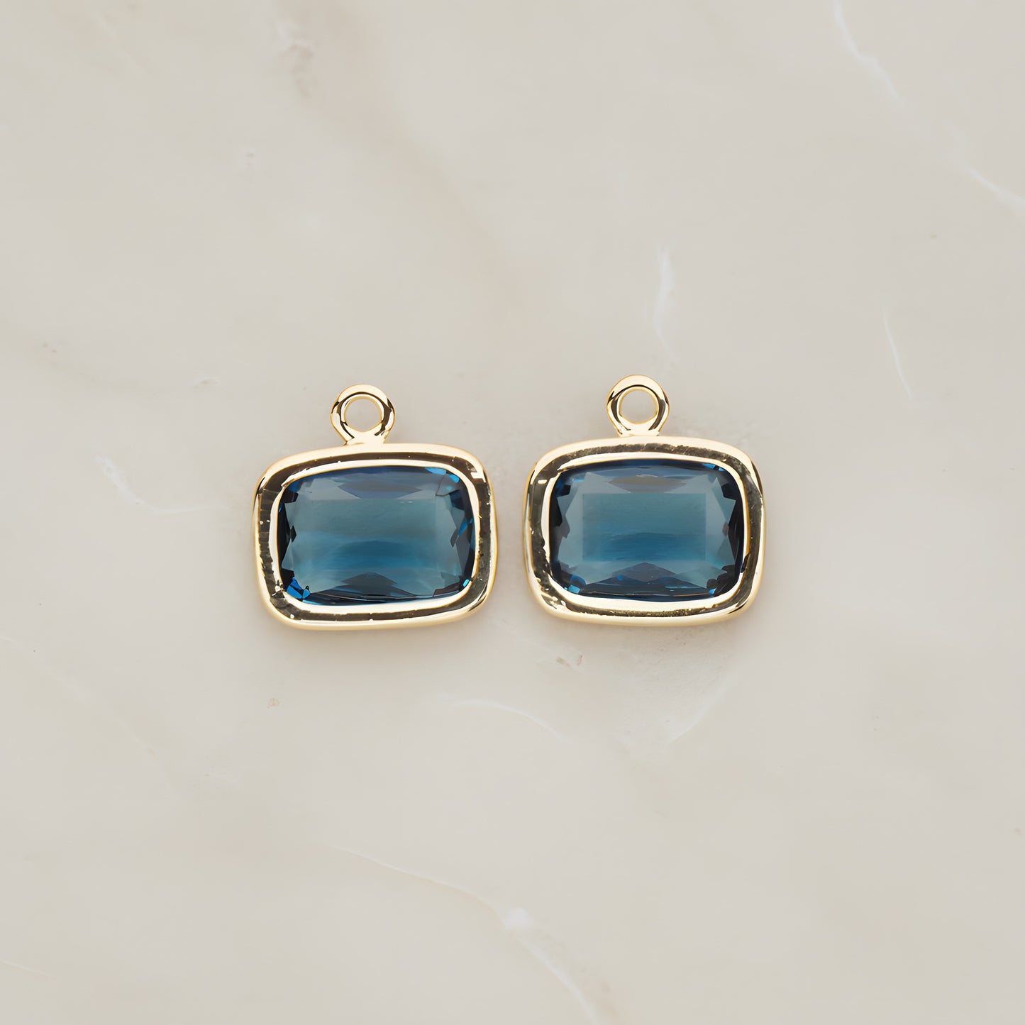Rounded Rectangle Framed Glass Pendant, 2 Pc (FS.130)