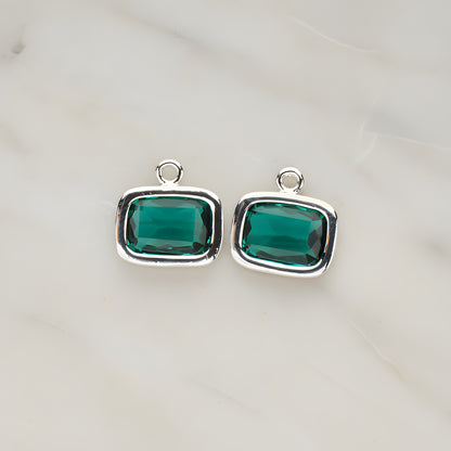 Rounded Rectangle Framed Glass Pendant, 2 Pc (FS.130)