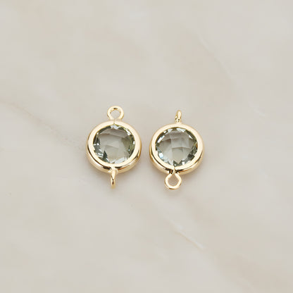 Round Framed Glass Connector, 2 Pc (FS.145)