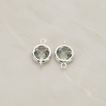 Round Framed Glass Connector, 2 Pc (FS.145)