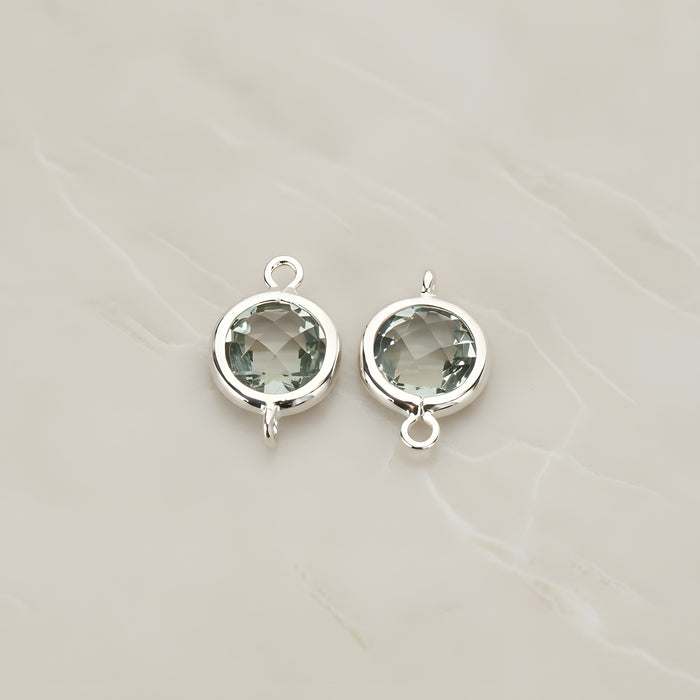 Round Framed Glass Connector, 2 Pc (FS.145)