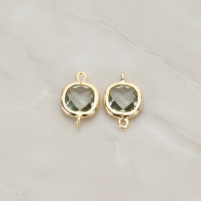 Cushion Framed Glass Pendant & Connector, 2 Pc (FS.146)