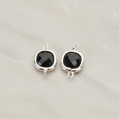 Cushion Framed Glass Pendant & Connector, 2 Pc (FS.146)
