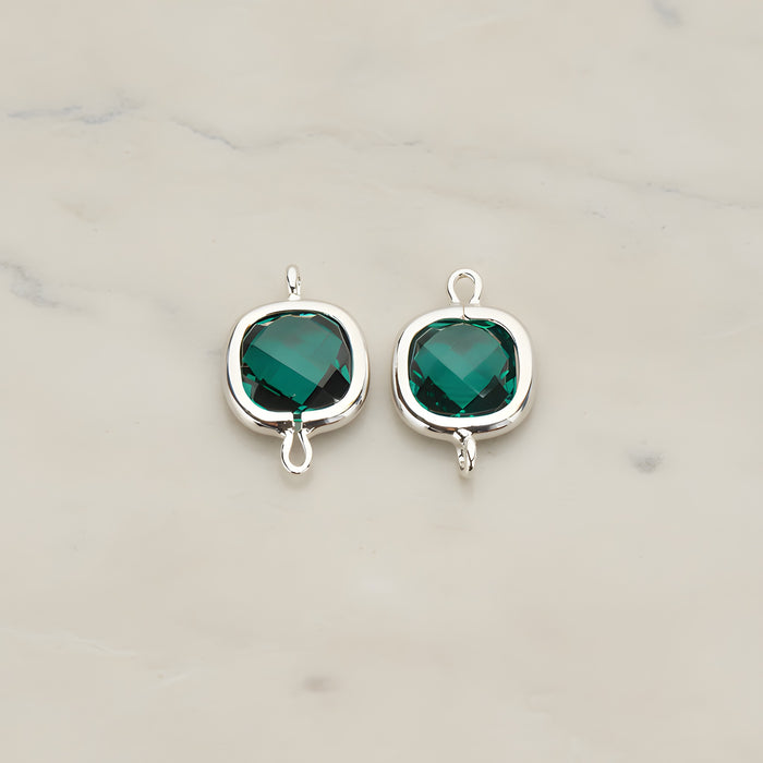 Cushion Framed Glass Pendant & Connector, 2 Pc (FS.146)