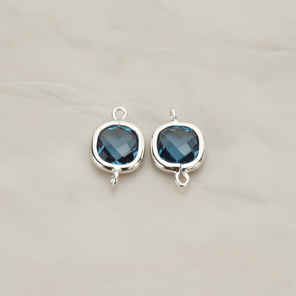 Cushion Framed Glass Pendant & Connector, 2 Pc (FS.146)