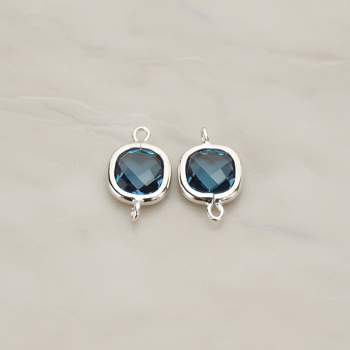 Cushion Framed Glass Pendant & Connector, 2 Pc (FS.146)