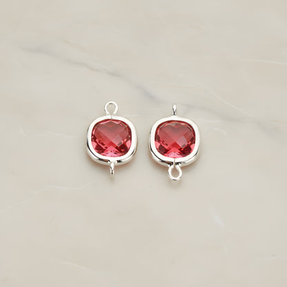 Cushion Framed Glass Pendant & Connector, 2 Pc (FS.146)