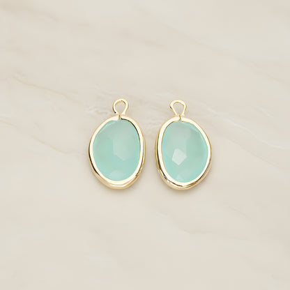 Organic Nugget Framed Glass Pendant, 2 Pc (FS.170)