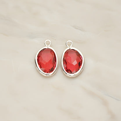 Organic Nugget Framed Glass Pendant, 2 Pc (FS.170)
