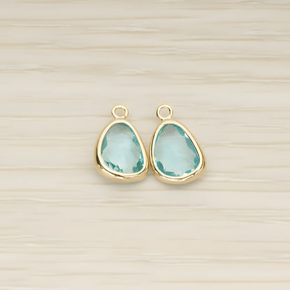 Organic Nugget Framed Glass Pendant, 2 Pc (FS.175)