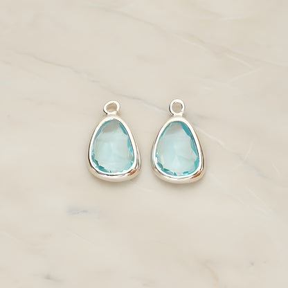Organic Nugget Framed Glass Pendant, 2 Pc (FS.175)